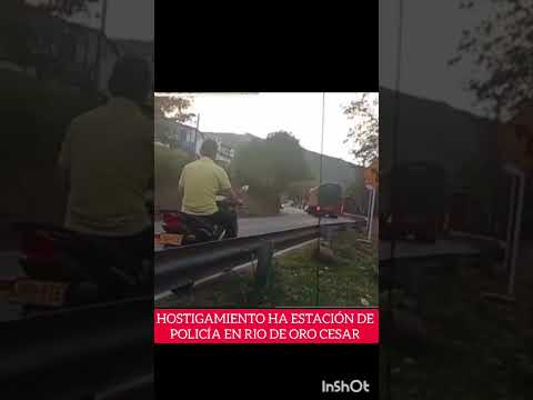 Hostigamiento ha estación de Policía en Rio de Oro Cesar.