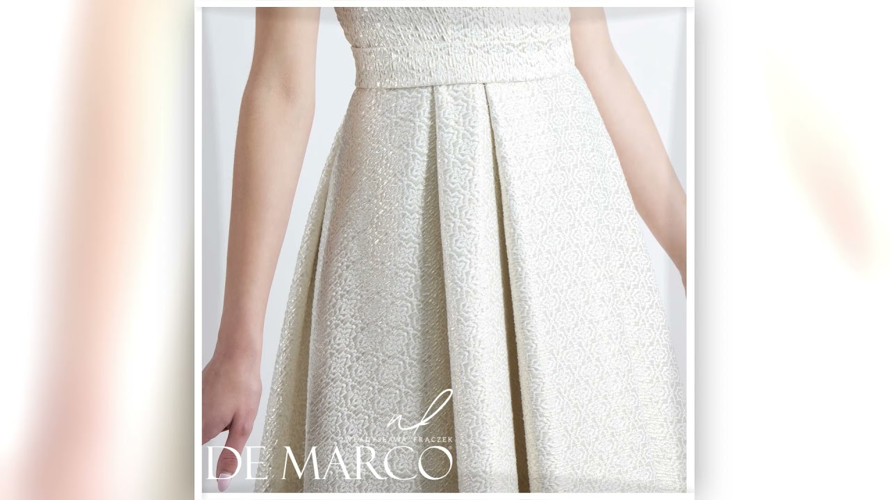 Ekskluzywna złota sukienka dla mamy wesela - sklep De Marco