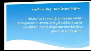 Kpss Tarih Önemli Bilgiler Part 2