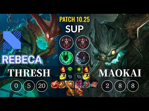 DRX Rebeca Thresh vs Maokai Sup - KR Patch 10.25