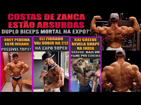 Zancanelli mostra evolução das costas + Eli Fibrado muda para a 212 + Kai Greene mostra shape atual