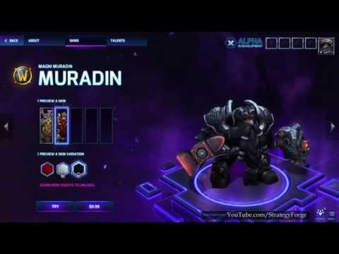 Heroes of the Storm - MURADIN The Mountain King - ALL SKINS and Colors!
