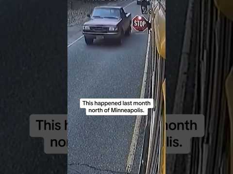 Police search for driver charged in school bus close call #shorts