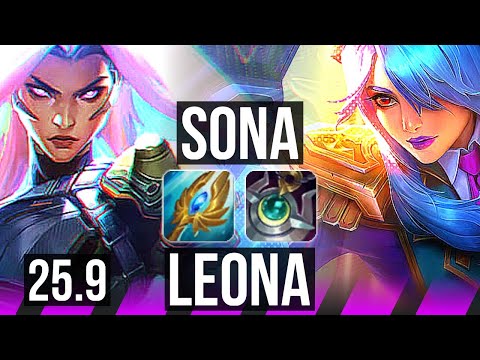 SONA & Ezreal vs LEONA & Lux (SUP) | Rank 1 Sona, 1/2/23, 600+ games | EUW Challenger | 25.9