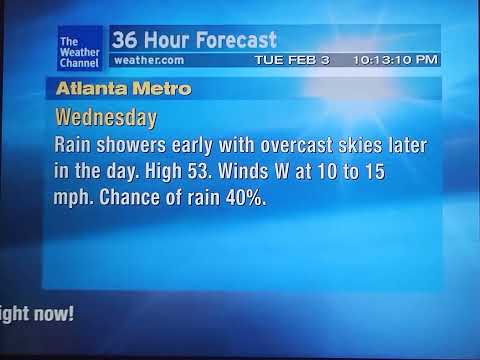 WeatherStar XL Simulator February 3, 2026 Atlanta GA 