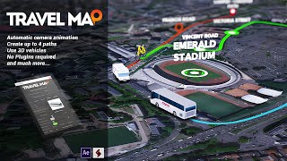 Download lagu Travel Line on Map Animation - After Effects Template mp3