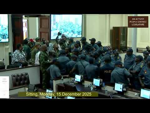 Chaos! KZN Legislature MKP Motion of No Confidence in ANC Premier Ntuli. Jacob Zuma in attendance