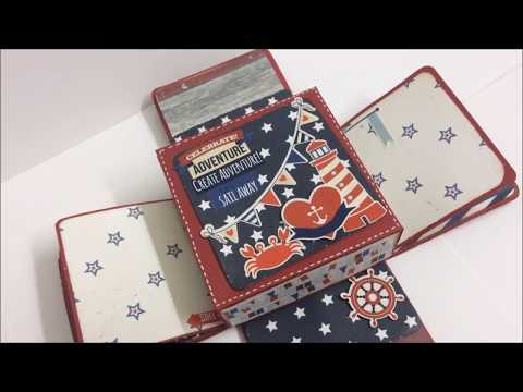 Nautical theme Explosion Box using simple stories - sea to shining sea collection