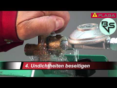 Anschließen eines Heizgerätes an eine Flüssiggasflasche