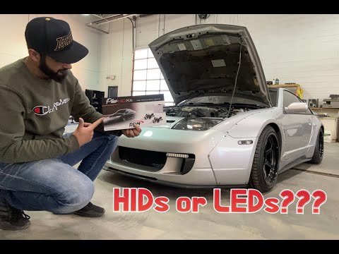 HID KIT INSTALL! I installed HIDs instead of LEDs in my 1990 Nissan 300zx!