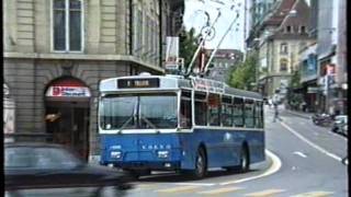 preview picture of video 'Fribourg (CH) Trolleybus 1989'