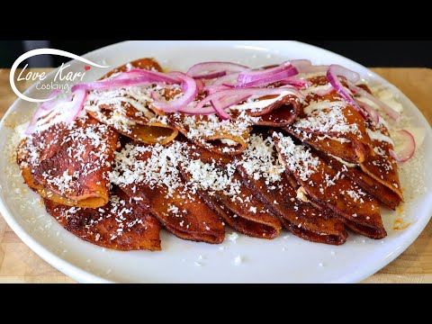 The Best Authentic Red Cheese Enchiladas Rojas de Queso. Secret is in the sauce!