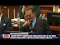Johnny Depp amused as witness mocks articles written about actor | LiveNOW from FOX DEFAULT Thumbnail