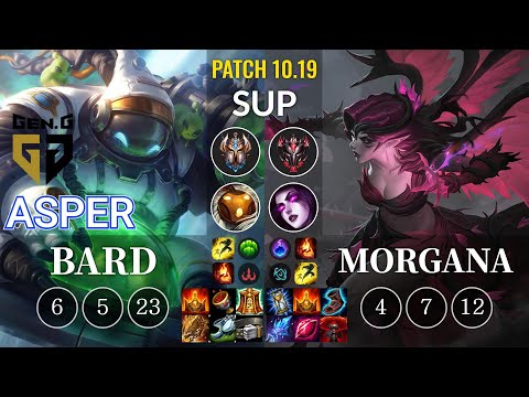 GEN Asper Bard vs Morgana Sup - KR Patch 10.19