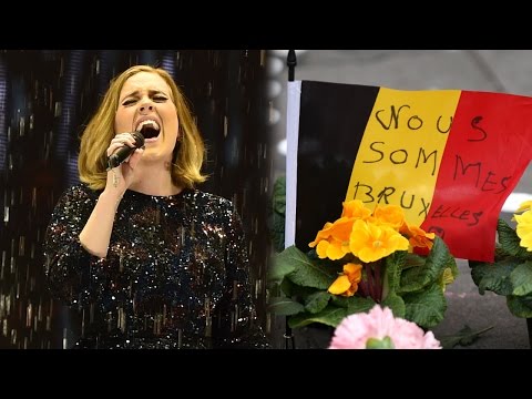 Adele Sings Heartfelt Tribute To Brussels Victims During Concert