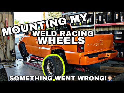 MOUNTING MY 1-1 WELD RACING WHEELS!! SOMETHING WENT WRONG!!