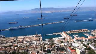 Travelling in a Cable Car from the top of the Rock of Gibraltar