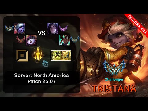 Tristana ADC + Lulu vs Kai'Sa + Karma - NA Challenger - Patch 25.07