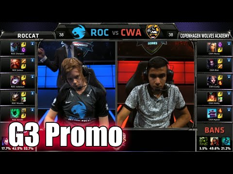 ROCCAT vs Copenhagen Wolves Academy | Game 3 S5 EU LCS Summer 2015 Promotion | ROC vs CWA G3
