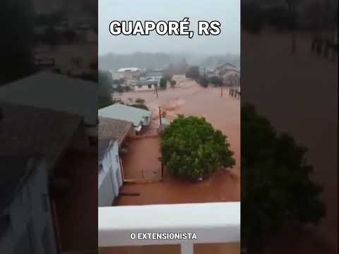 Água por todo o Rio Grande do Sul #chuva #enchente #temporal #guapore #alagamento