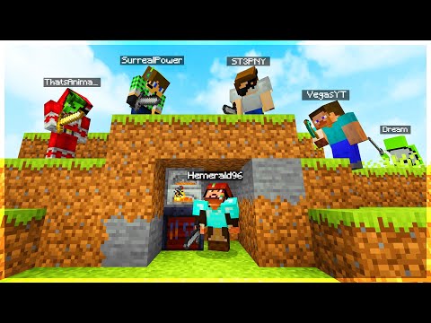 HEMERALD vs MATES! - Minecraft MANHUNT Speedrunner VS 4 Hunters
