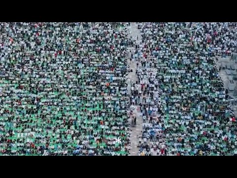 Falja e namazit të Kurban Bajramit - Pamjet me Dron.