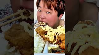 KABU ASMR😊 #asmr #asmreating #asmrfood #mukbang #friedchicken #kabuasmr
