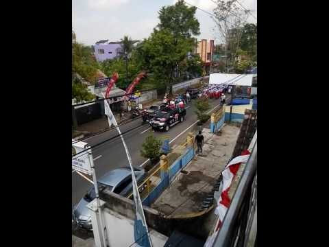 Kirab Pembawa Obor Api PON XIX Jawa Barat - Kota Banjar