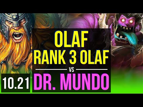 OLAF vs DR. MUNDO (JUNGLE) | Rank 3 Olaf, 9/1/2, Legendary, Rank 17 | TR Challenger | v10.21