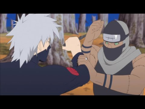 Hidan and Kakuzu vs kakashi taijutsu fight