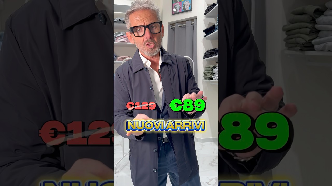 NON SI STROPICCIA 🔥 TRENCH TECNICO LEGGERO A SOLI €89 #abbigliamento #napoli #cooltype #trench