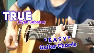 TRUE ( Easy Guitar Chords ) by: Ryan Cabrera * Eb Tuning * with STRUMMING Pattern | JC Guitar