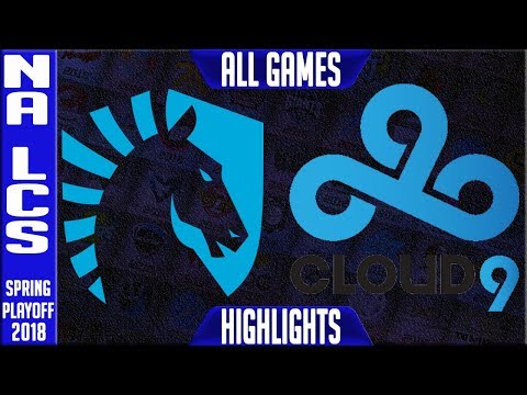 TL vs C9 Playoffs Highlights ALL GAMES | NA LCS Quarterfinal Spring 2018 | Team Liquid  vs Cloud 9