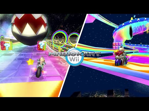 ALL Mario Kart RAINBOW ROAD Grand Prix! | Mario Kart Wii | 4k60