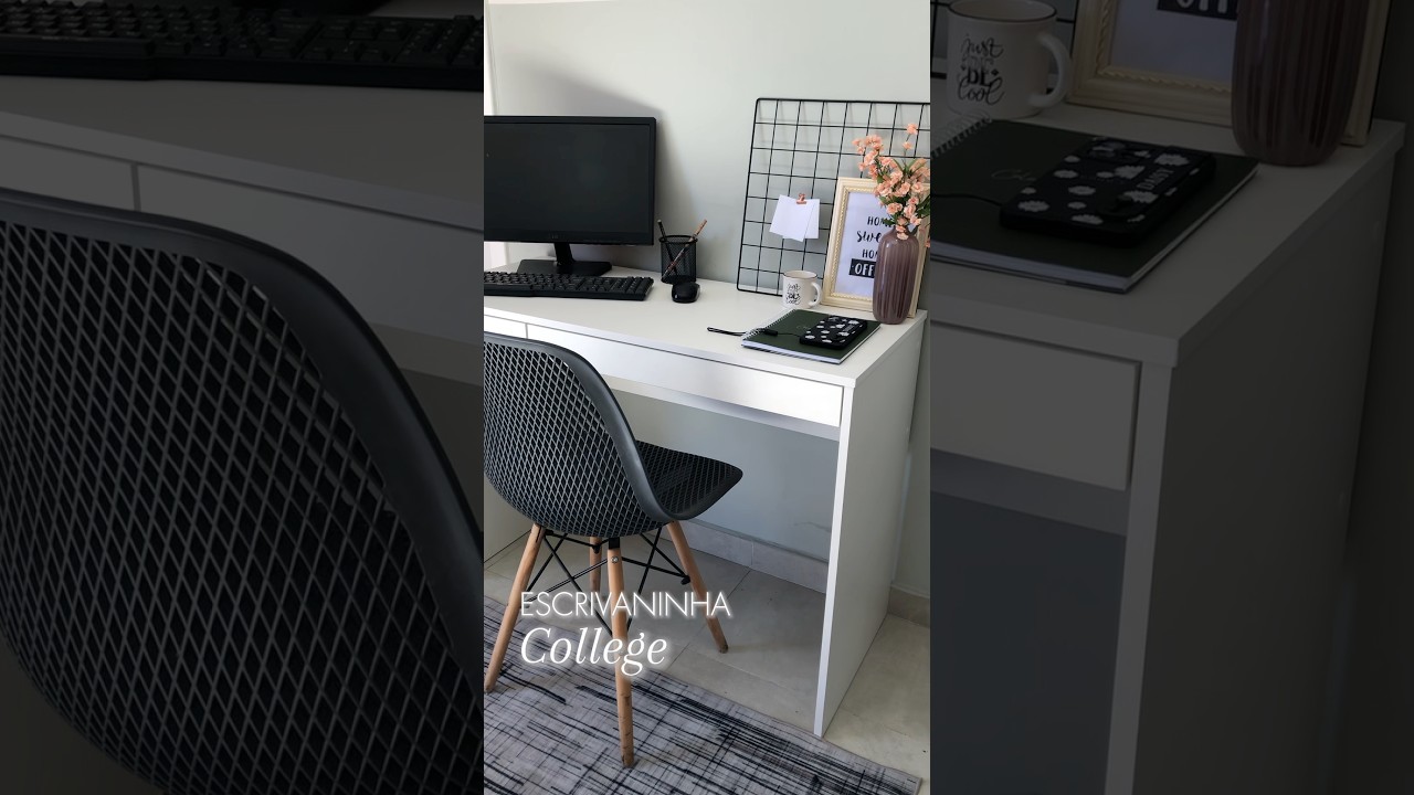 Thumbnail do vídeo - Escrivaninha College - Branco