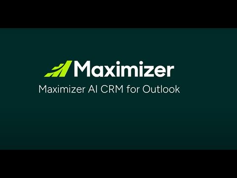 Maximizer CRM for Outlook Overview
