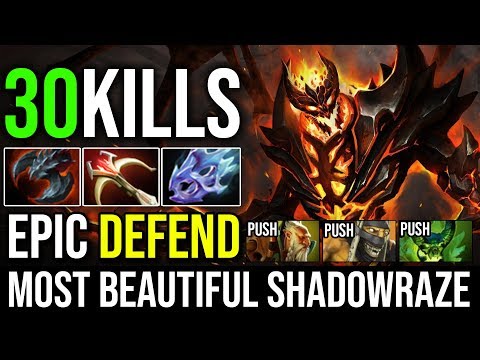 Most Beautiful Shadowraze [Shadow Fiend] Super Right Click Build Vs Crazy Push Enemy By CCnC Dota 2