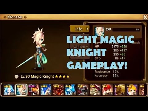 Summoners War - Light Magic Knight (Iris) Gameplay! Light Magic Knight Review Discussion