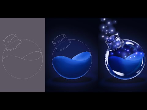 Magic Potion Procreate Drawing Process