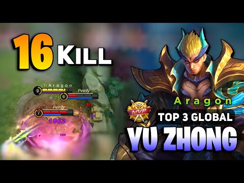 YU ZHONG Exp Lane Gameplay [ Yu Zhong Best Build Top Global ] By A r a g o n - Mobile Legends