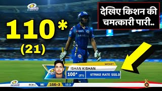 T20 Cricket | Ishaan Kishan played fantastic innings | 110* off 21 balls | IPL 2020