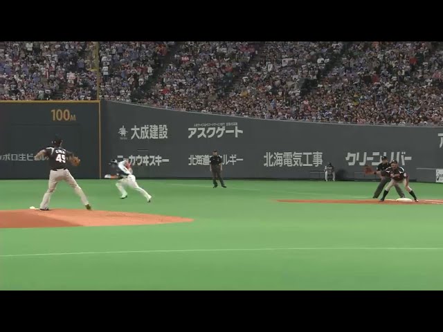 【5回裏】ファイターズ・杉谷 思い切りの良すぎる盗塁でチャンス拡大!! 2015/10/11 CS 1st F-M