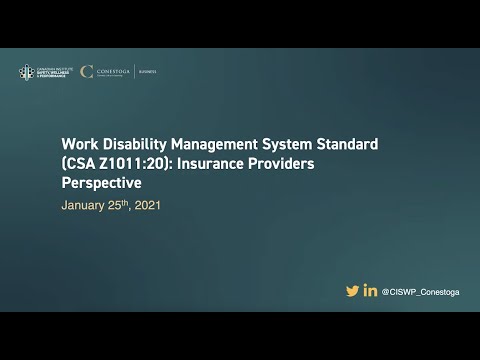 
<span>Work Disability Management System Standard: Conversations on the Insurance Provider Perspective.</span>
