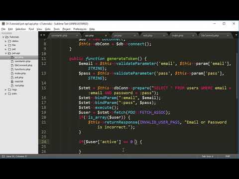 REST API Development Part 7 Generate JWT token