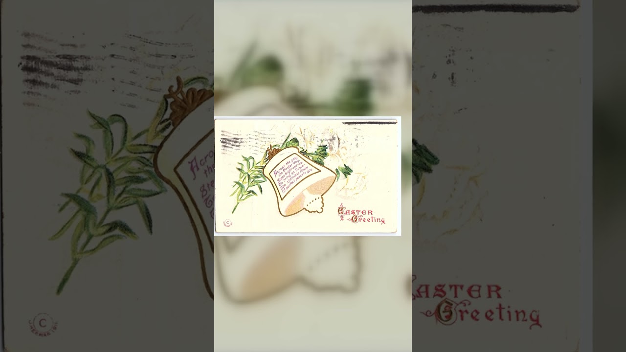 C. T. Herman 1911 Easter Greeting Postcard, Wessington, SD, 1910s Video