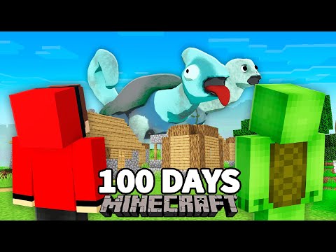 We Survived 100 Days Of Attack Tamataki & Chamataki in Minecraft - Maizen JJ and Mikey