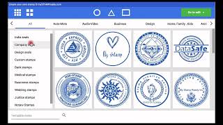 Diseñar un sello redondo, ovalado, rectangular o triangular