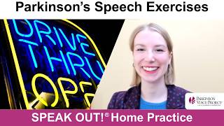 Parkinson’s Speech Exercises: MAY I TAKE YOUR ORDER?