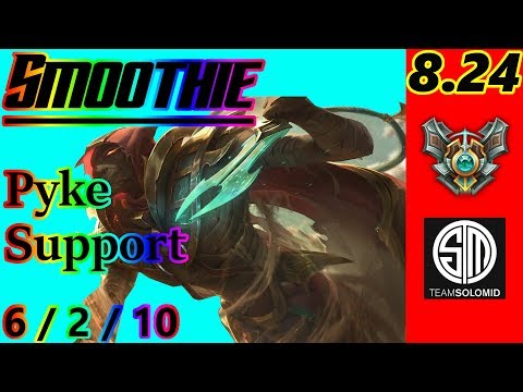 TSM Smoothie as Pyke Support - S8 Patch 8.24 - NA Master - Full Gameplay