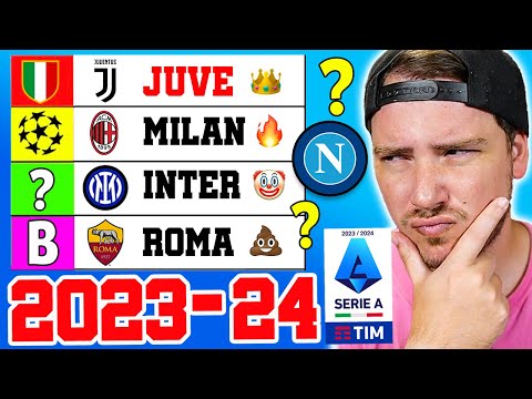 IL MIO PRONOSTICO SULLA CLASSIFICA della SERIE A 2023-2024!!